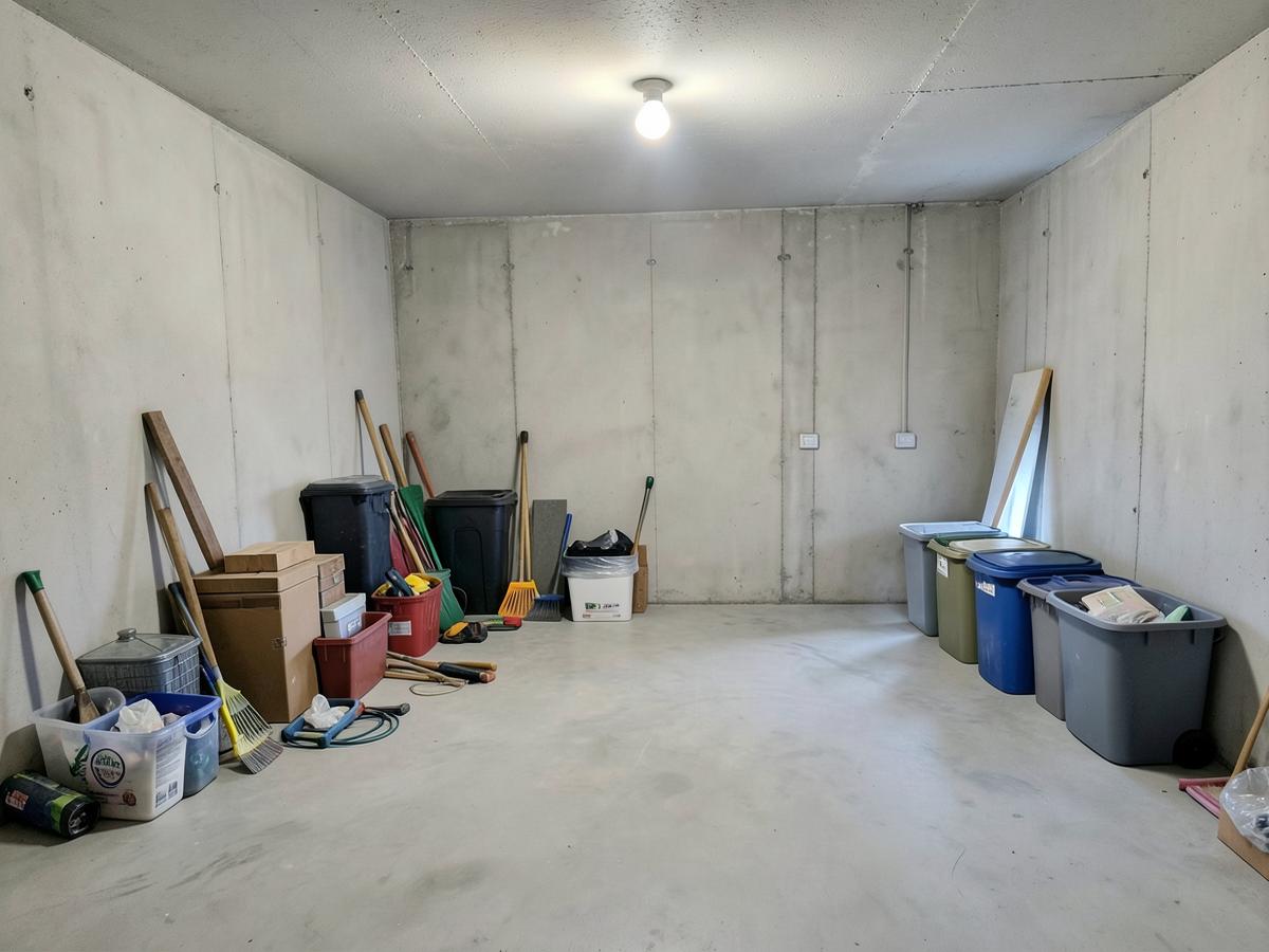 Besenrein geräumter Keller nach einer Entrümpelung